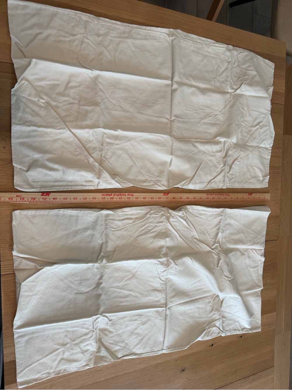 2 Tan IKEA King Size Pillow Cases
